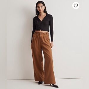 Madewell The Harlow Wide-Leg Pant NWT size 4 in Acorn